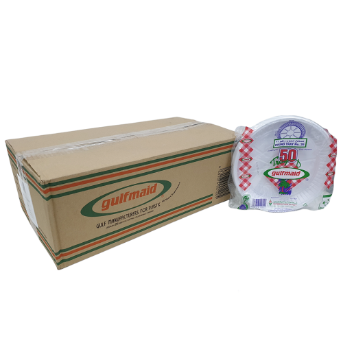 جلف ميد | صحون بلاستيك | دائري سادة | رقم 26 | 50...