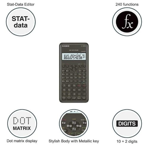 كاسيو | آلة حاسبة علمية | 12 رقم | الاصدار الثاني...
