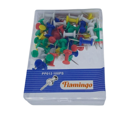فلامنجو | مجموعة دبوس دفع | 100 قطعة دبابيس Flamin...