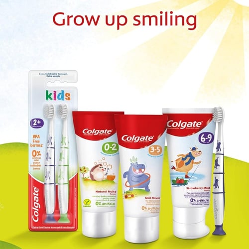 كولجيت | 2 فرشاة اسنان للاطفال فائقة النعومة خالية...
