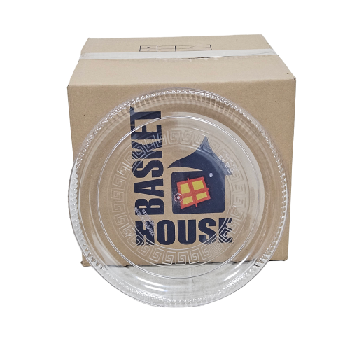 باسكيت هاوس | صحون كريستال بلاستيك دائري | شفاف |...