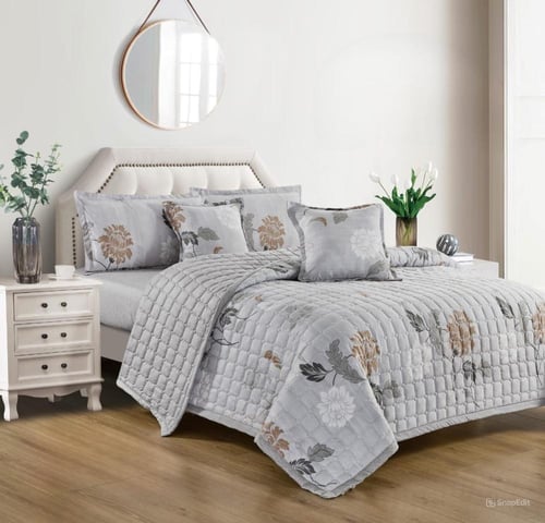 مفرش مارك نفر و نص مضغوط مشجر صيفي يتكون من 6 قطع...