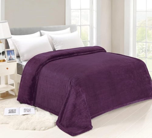 بطانية بوتيك نفرين 3 كيلو بنمط وجهين المخمل والفرو