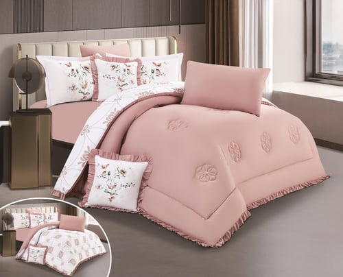 مفرش نفرين ملكي ذو طابع وجهين ليضيف الاناقة والجما...