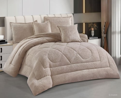 مفرش لمار نفر و نص سادة منقوش شتوي لمنحك الدفئ مقا...