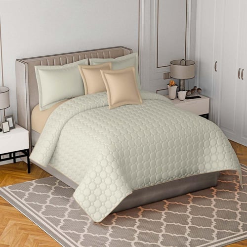 مفرش ميني نفرين مضغوط بتصميم سادة صيفي