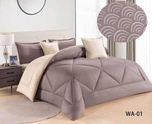 مفرش نفر سادة بنمط رسم مدمج فخم من المايكوفايبر