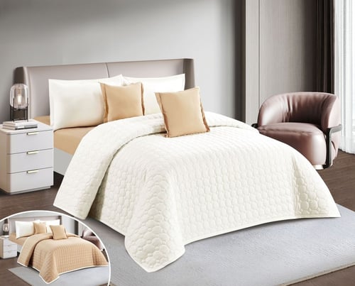 مفرش نفرين سادة مضغوط فخم مقاس 230*250 سم