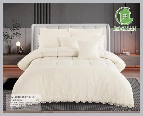 مفرش روشان نفرين فخم ذو طابع دانتيل ليضيف لديكور غ...