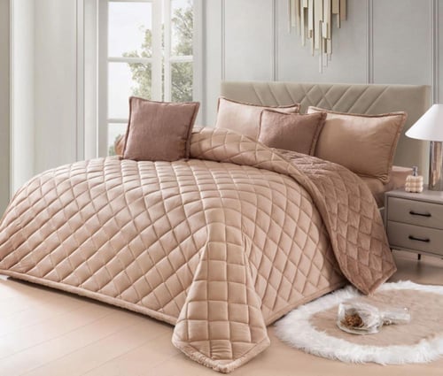 مفرش راحة نفرين مضغوط وجهين مخمل وفرو