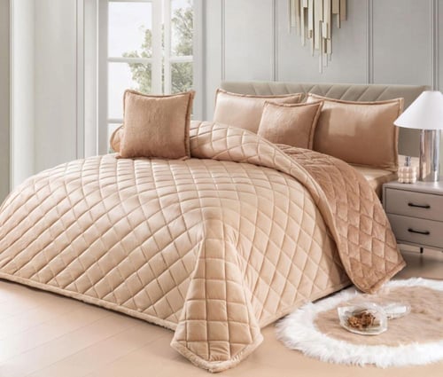 مفرش راحة نفرين مضغوط وجهين مخمل وفرو