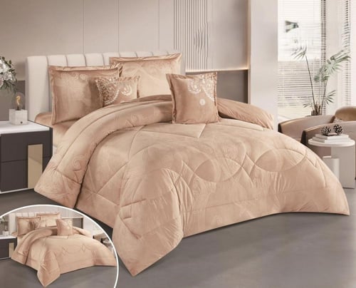 طقم لحاف مفرش نفرين شتوي من المخمل الناعم والفرو ا...