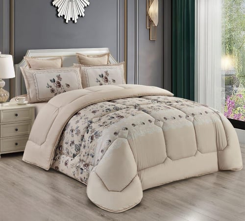 طقم لحاف نفرين مشجر ليضيف الجمال والاناقة لغرفتك و...