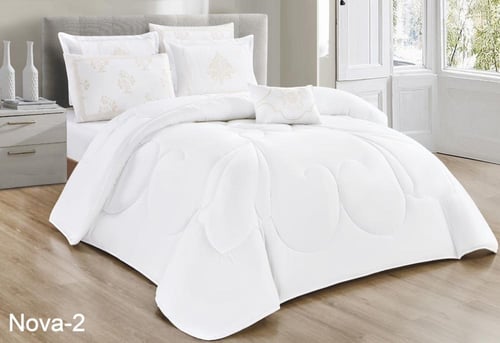 مفرش نوفا نفرين فندقي بتصميم وجهين ليمنحك لمسة الا...