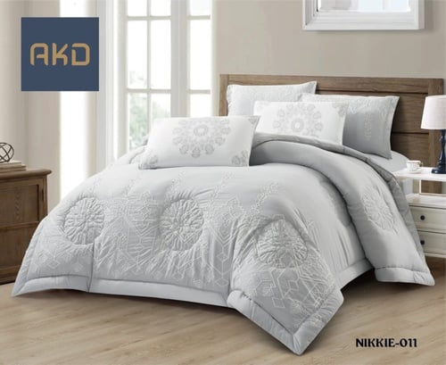 طقم لحاف نفرين مطرز من المايكروفايبر ذو الجودة الع...