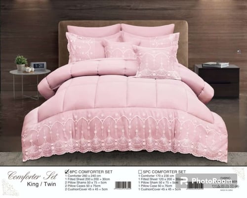 مفرش عرائسي ملكي بنمط دانتيل الكشكش