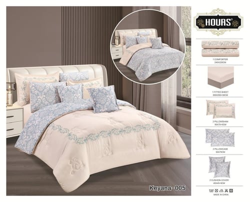 مفرش نفر ونص ملكي ذو طابع وجهين وازهار الطبيعه