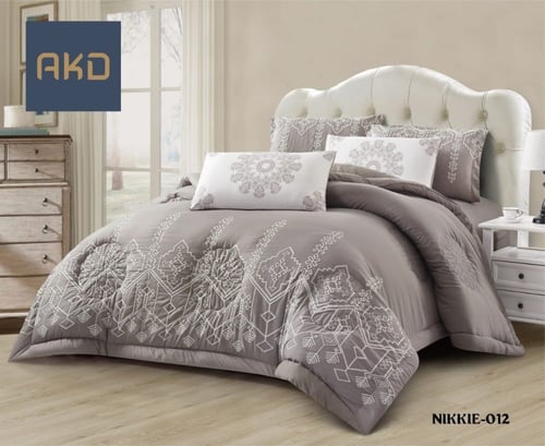 طقم لحاف نفرين مطرز من المايكروفايبر ذو الجودة الع...