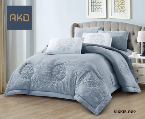 طقم لحاف نفرين مطرز من المايكروفايبر ذو الجودة الع...