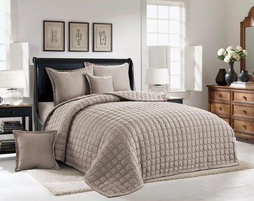 مفرش نفرين صيفي مضغوط سادة يتكون من 6 قطع