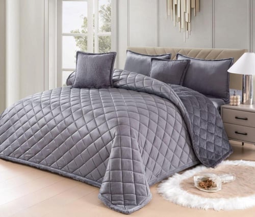 مفرش راحة نفرين مضغوط وجهين مخمل وفرو