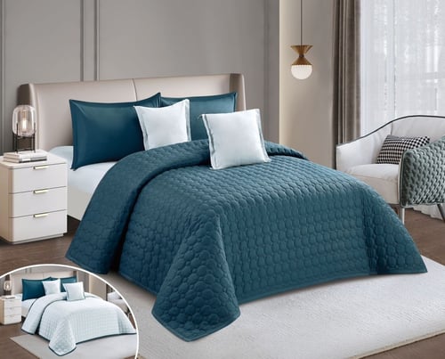 مفرش نفرين سادة مضغوط فخم مقاس 230*250 سم