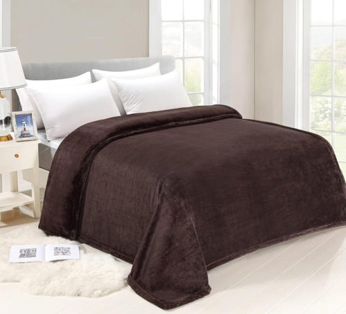 بطانية بوتيك نفرين 3 كيلو بنمط وجهين المخمل والفرو