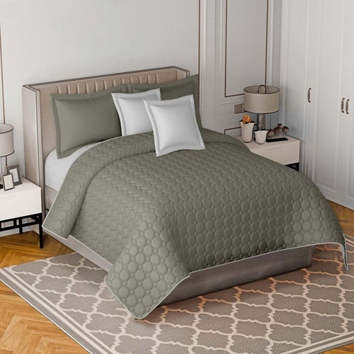 مفرش ميني نفرين مضغوط بتصميم سادة صيفي