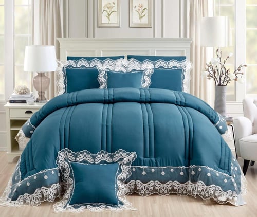 مفرش سريرBEAUTIFUL NIGHT عرائسي نفرين بتصميم الدان...