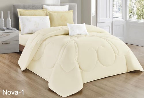 مفرش نوفا نفرين فندقي بتصميم وجهين ليمنحك لمسة الا...