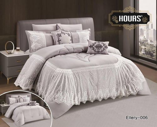 لحاف نفرين عرائسي 8 قطع دنتل فاخر تميز بلا حدود