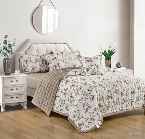 مفرش مارك نفر و نص مضغوط مشجر صيفي يتكون من 6 قطع...