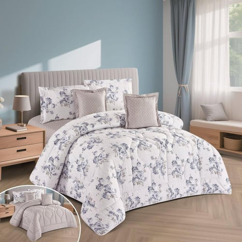 مفرش هورس نفرونص مشجر فخم ذو طابع وجهين بتصميم فخم