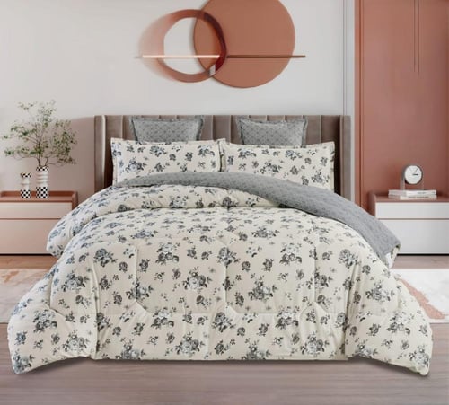 مفرش قمر نفرين مشجر يتكون من 6 قطع من خامات الميكر...