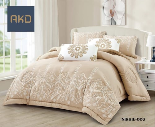 طقم لحاف نفرين مطرز من المايكروفايبر ذو الجودة الع...