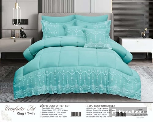 مفرش عرائسي ملكي بنمط دانتيل الكشكش