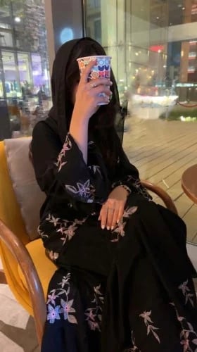 عبايه ورد شفافه+ طرحه ورد