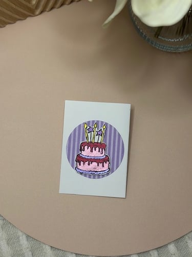 Card with drawing cake 🎂