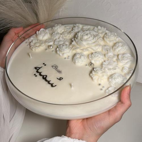 شمعة استقبال زجاج