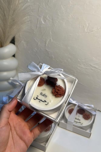 شمعة دائرية تغليف علبة