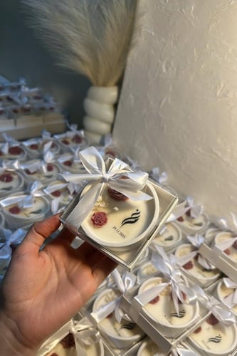 شمعة دائرية تغليف علبة