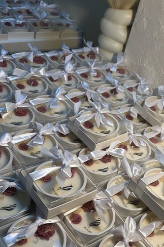 شمعة دائرية تغليف علبة