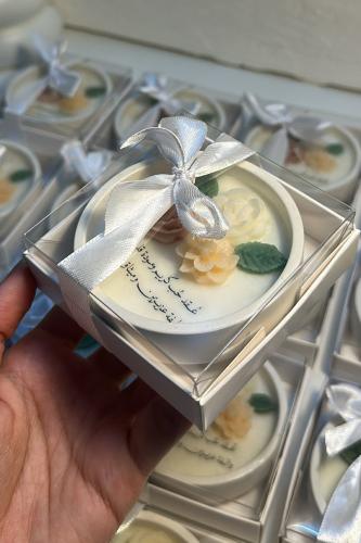 شمعة دائرية تغليف علبة