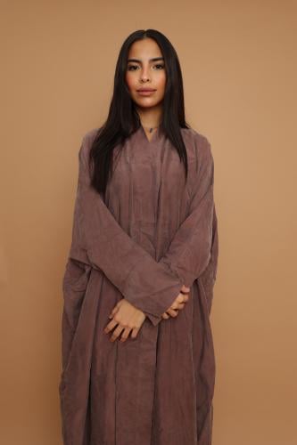 Rose Ebony Washed Silk Abaya ~