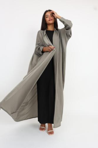 ~ Sage Green Washed Silk Abaya