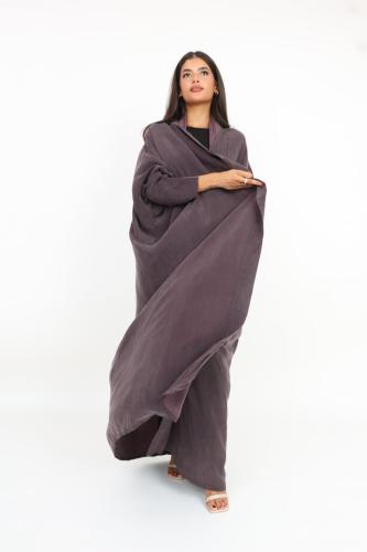 ~ Purple Washed Silk Abaya