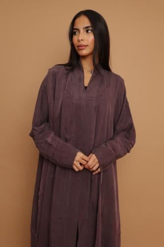 Dusty Lavender Washed Silk Abaya