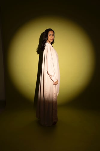 Rose Silk Crepe Abaya ~