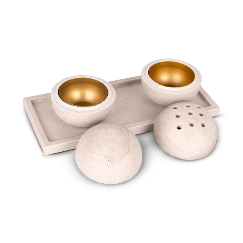 مبخرة "عَبير" – طقم ترافرتين رمادي