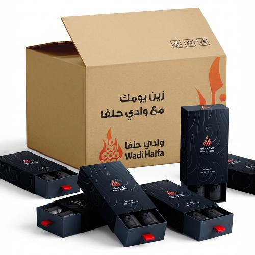 فحم بخور وادي حلفا وسط 20 قرص - 10 علب
